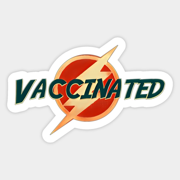 Vaccinated Hero (Dark) Sticker by GeekDen